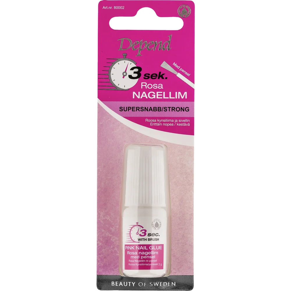 3 Sec Pink Nail Glue With Brush – Depend v:7948262