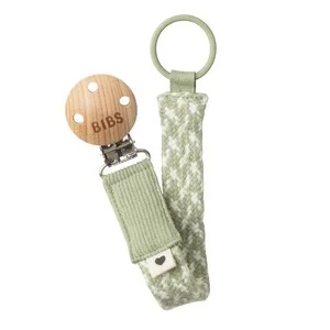 BIBS Pacifier Clip Braided Sage/Ivory v:4995251