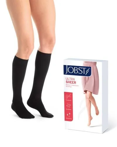 Jobst Ultra Sheer K1 Kne Sort M 1par v:9868480