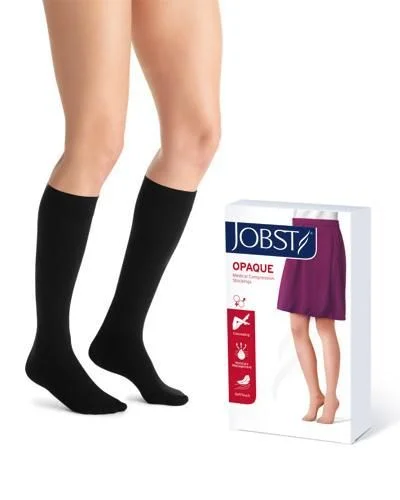 Jobst Opaque K1 kne støttestrømpe uten tå sort str XL 1 par v:4568960