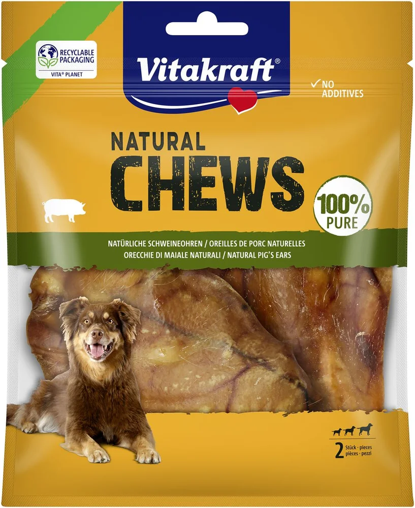 Vitakraft NATURAL CHEWS griseører, tørket - 44 g. v:1227108