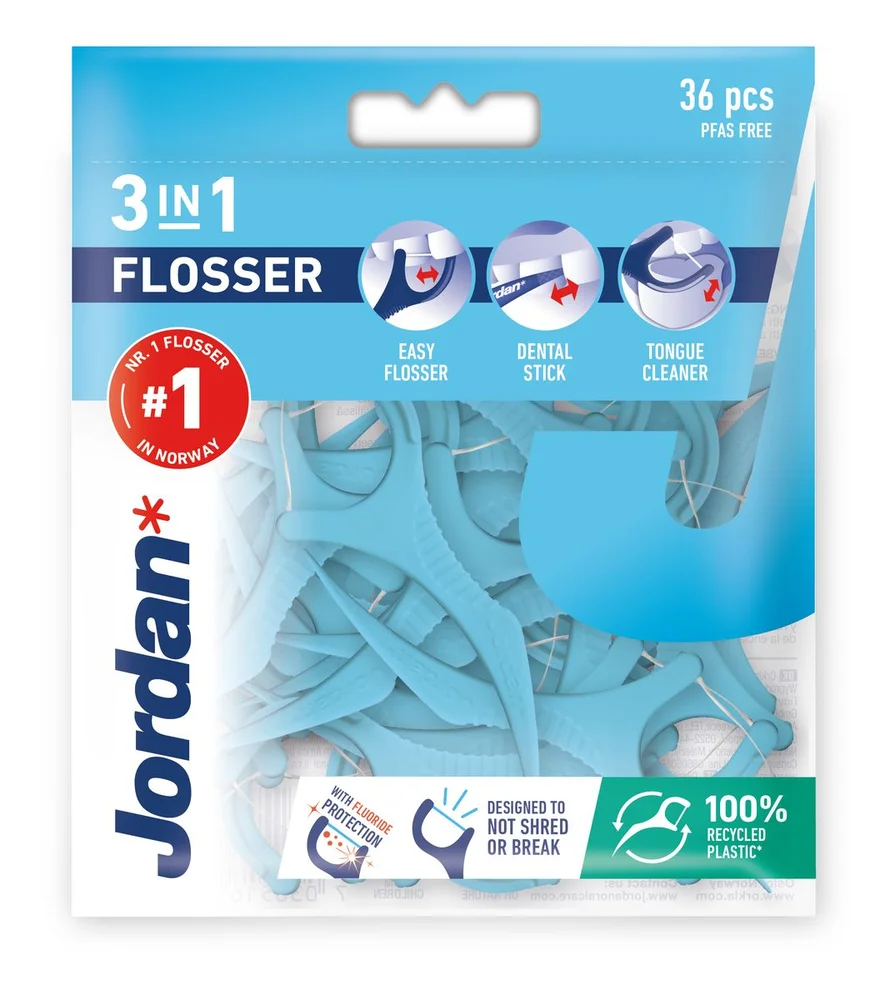 Jordan 3-i-1 Flosser – 36 stk v:1616444