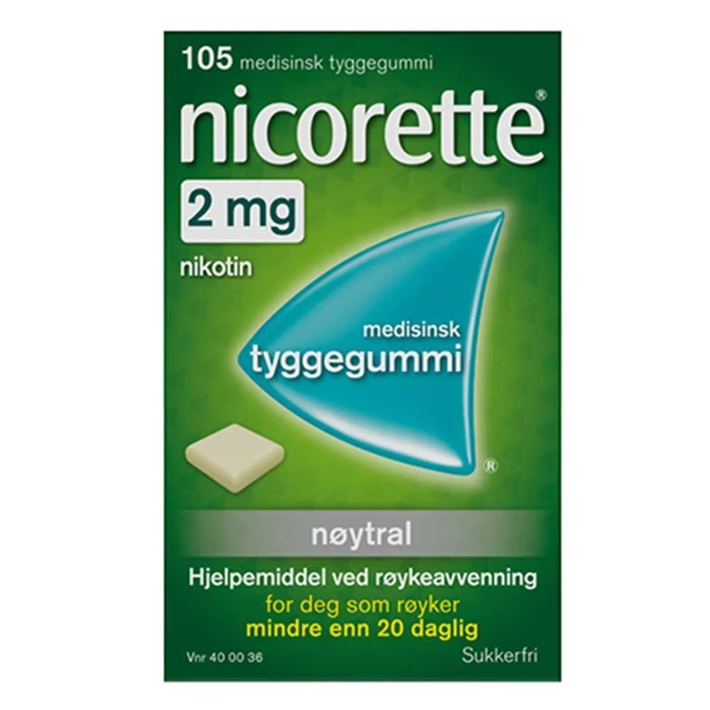 Nicorette tyggegummi 2mg – 105 stk v:3468367