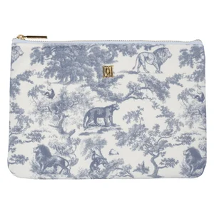 DARK Velvet Small Pouch Country Blue Savannah Pattern v:5691243 DARK Velvet Small Pouch Country Blue Savannah Pattern v:5691243