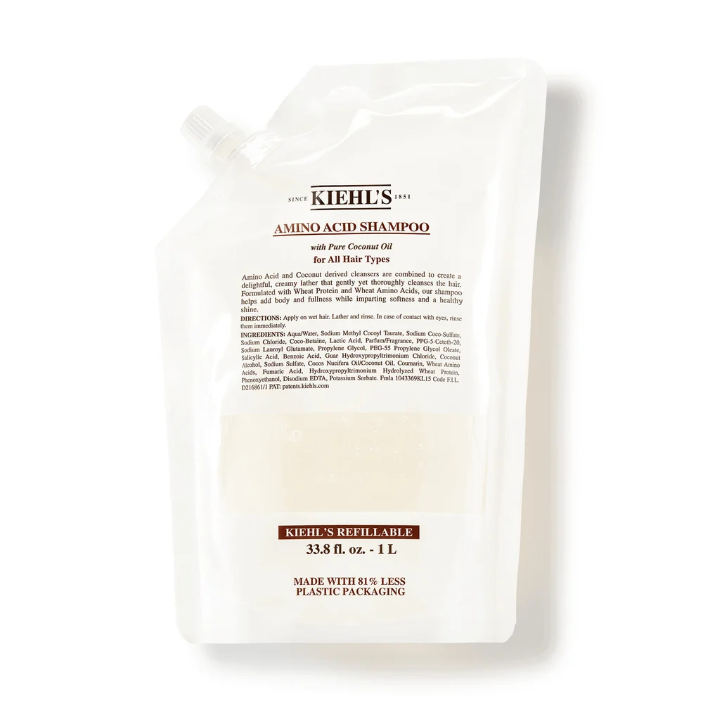 Amino Acid Shampoo with Pure Coconut Oil Refill Pouch 1000 ml, Refill – Kiehl’s v:5907086 Amino Acid Shampoo with Pure Coconut Oil Refill Pouch 1000 ml, Refill – Kiehl’s v:5907086