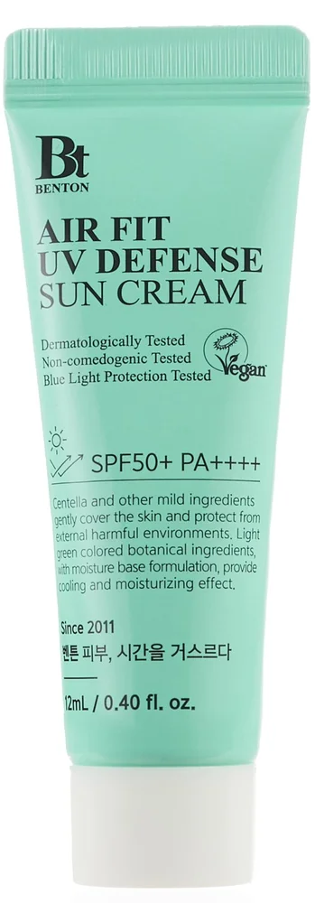Benton Air Fit UV Defense Sun Cream Travel Size SPF50+ PA++++ 12 ml v:7114648 Benton Air Fit UV Defense Sun Cream Travel Size SPF50+ PA++++ 12 ml v:7114648