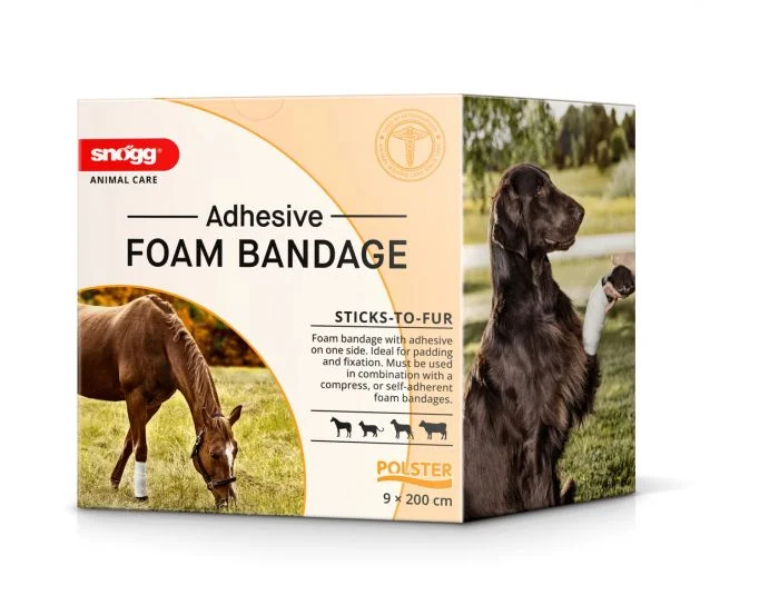 Snøgg Animal Care skumbandasje med lim 9 cm x 2 m 1 stk v:7717816