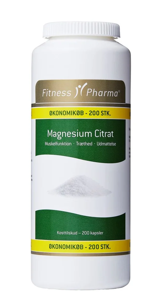 Fitness Pharma Magnesiumsitrat – 200 stk. v:7147664