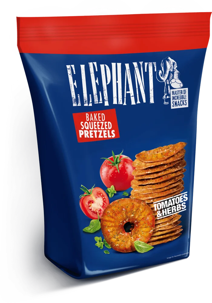 Elephant Pretzels with Tomatoes & Herbs – 180 g v:7715498 Elephant Pretzels with Tomatoes & Herbs – 180 g v:7715498