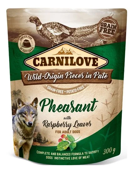 Carnilove Pouch Pate våtfôr m. fasan & bringebær – 300 g v:1871251 Carnilove Pouch Pate våtfôr m. fasan & bringebær – 300 g v:1871251