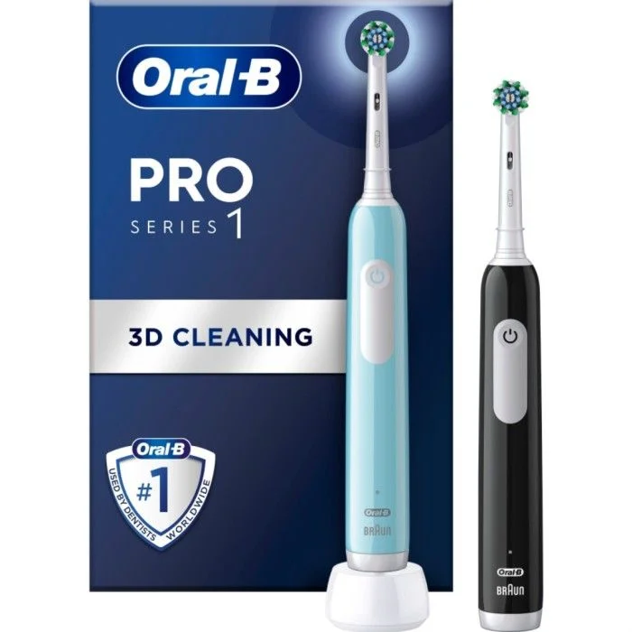 Oral-B Pro Series 1 duo-pack elektriske tannbørster Blå & Svart v:6443367
