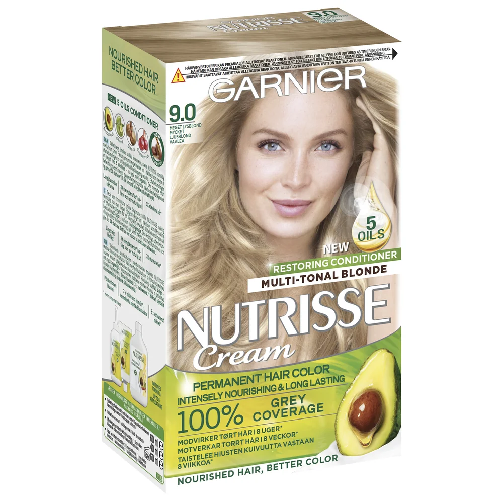 Garnier Nutrisse Cream 9 Meget Lys Blond hårfarge v:9866341 Garnier Nutrisse Cream 9 Meget Lys Blond hårfarge v:9866341