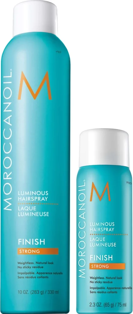 Moroccanoil Luminous Hairspray Strong 330 ml & Travel size 75 ml v:3720913 Moroccanoil Luminous Hairspray Strong 330 ml & Travel size 75 ml v:3720913