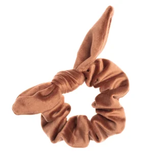 DARK Velvet Scrunchie With Bow Cognaq v:2791739 DARK Velvet Scrunchie With Bow Cognaq v:2791739