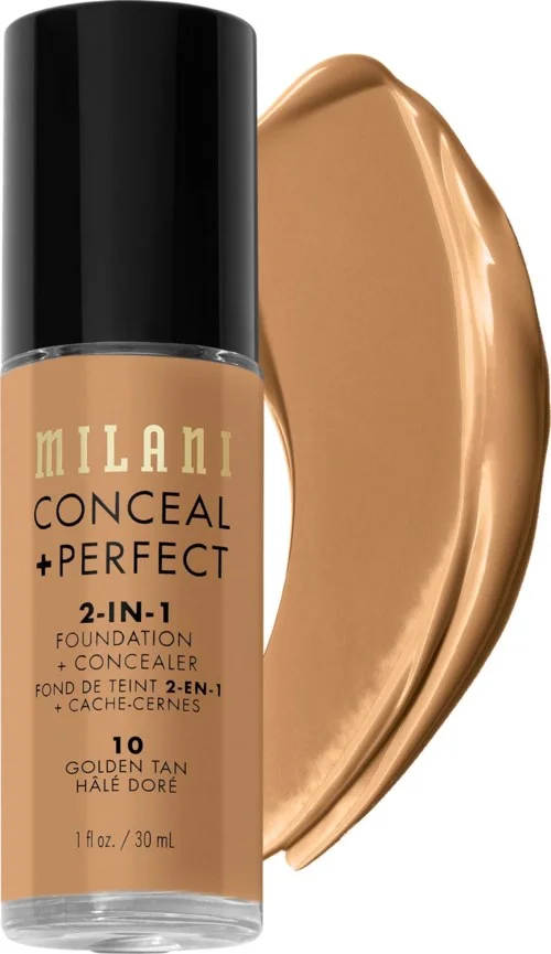 Milani Conceal & Perfect Liquid Foundation Golden Tan v:1561180 Milani Conceal & Perfect Liquid Foundation Golden Tan v:1561180