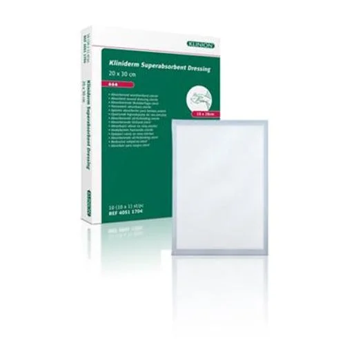 Kliniderm Superabsorberende bandasje 20x30cm – 10 stk v:9345201 Kliniderm Superabsorberende bandasje 20x30cm – 10 stk v:9345201