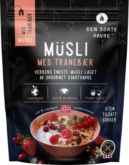 Den Sorte Havre müsli med tranebær v:8412776