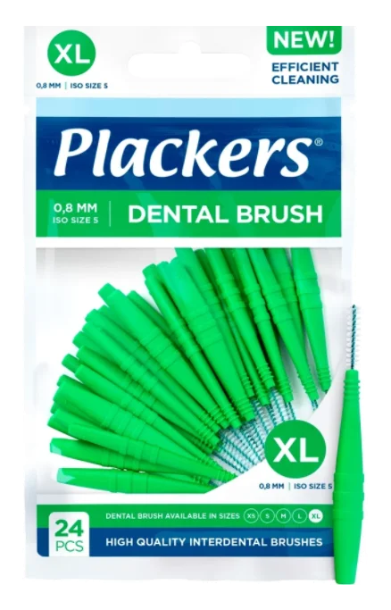 Plackers Dental Brush 0,8 mm XL 24stk v:3150644 Plackers Dental Brush 0,8 mm XL 24stk v:3150644