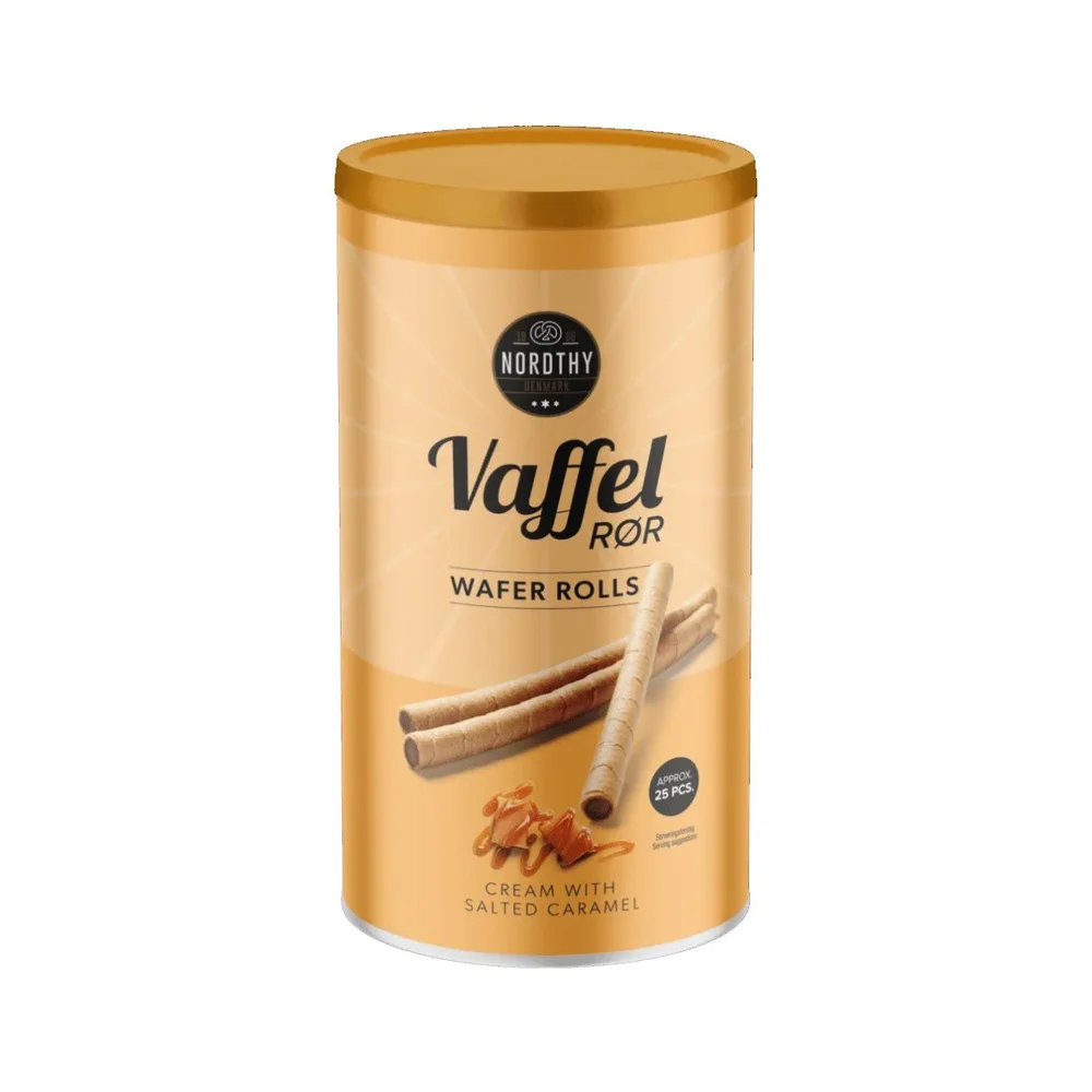Nordthy Vaffelrør Saltet Karamel – 250 g v:6802246 Nordthy Vaffelrør Saltet Karamel – 250 g v:6802246