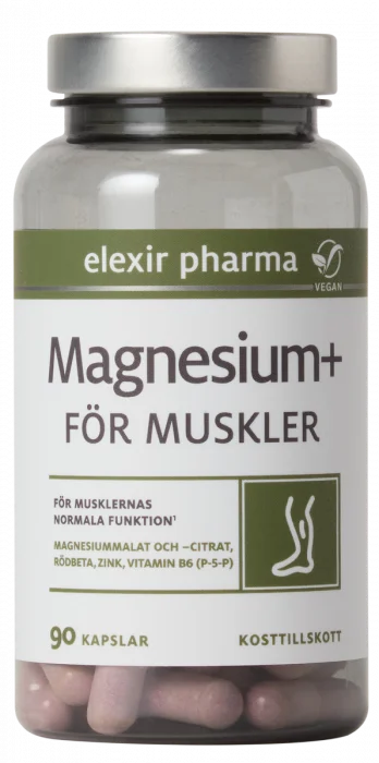 Elexir Pharma magnesium+ for muskler 90 kapsler | for normal muskelfunksjon v:3003471 Elexir Pharma magnesium+ for muskler 90 kapsler | for normal muskelfunksjon v:3003471