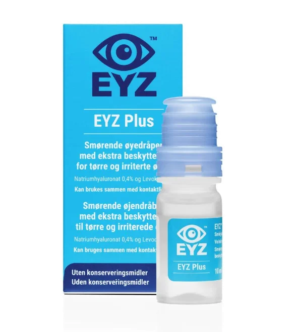 EYZ Plus øyedråper 10 ml – langtidsvirkende beskyttelse v:8858073 EYZ Plus øyedråper 10 ml – langtidsvirkende beskyttelse v:8858073