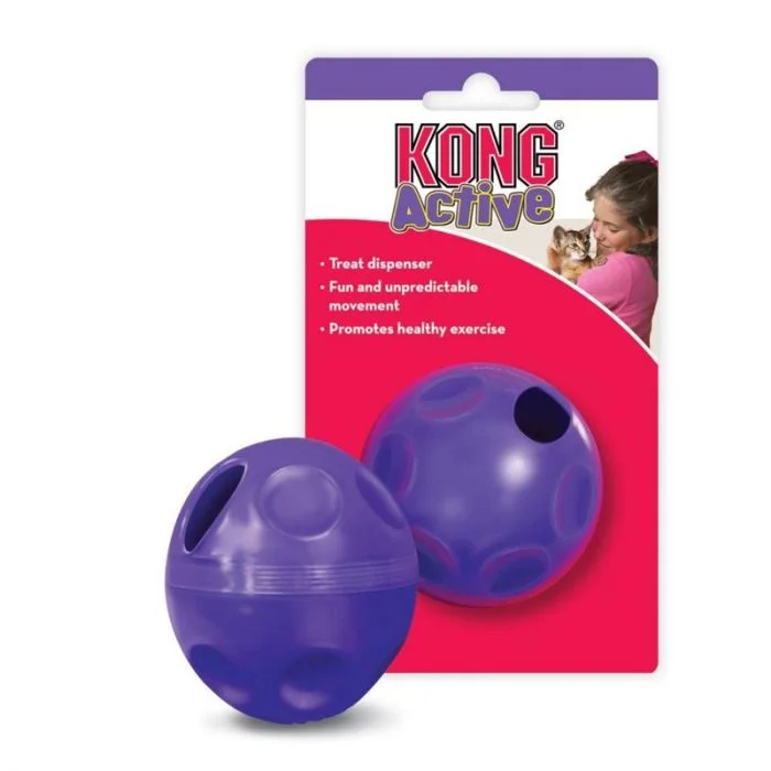 KONG Katteleke Treat Ball Aktiveringsleke Blå 7 x 8 cm v:7303076