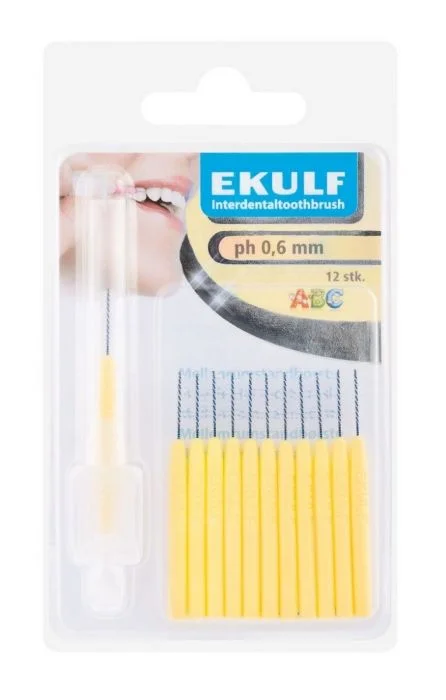 Ekulf Mellomrombørste PH-060 Gul 12stk v:1107721