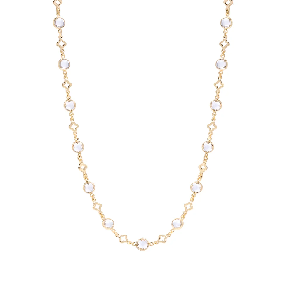 Nora Norway Clover Neck 42 Gold Clear v:2100068 Nora Norway Clover Neck 42 Gold Clear v:2100068