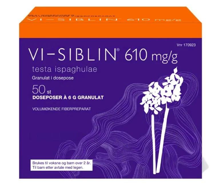 Vi-Siblin granulat i dosepose 610 mg/g – 50×6 g. v:7782927 Vi-Siblin granulat i dosepose 610 mg/g – 50×6 g. v:7782927