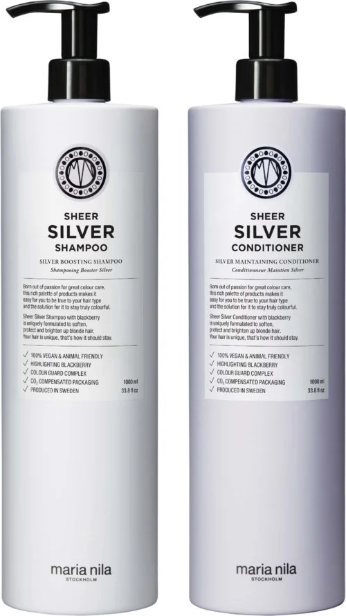 maria nila Sheer Silver Bundle Shampoo 1000 ml & Conditioner 1000 ml v:4079201