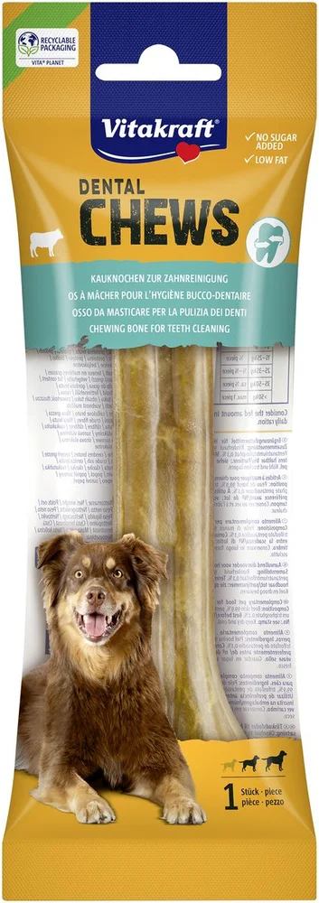 Vitakraft DENTAL CHEWS Tyggeben presset, M – 95 g. v:8375539 Vitakraft DENTAL CHEWS Tyggeben presset, M – 95 g. v:8375539