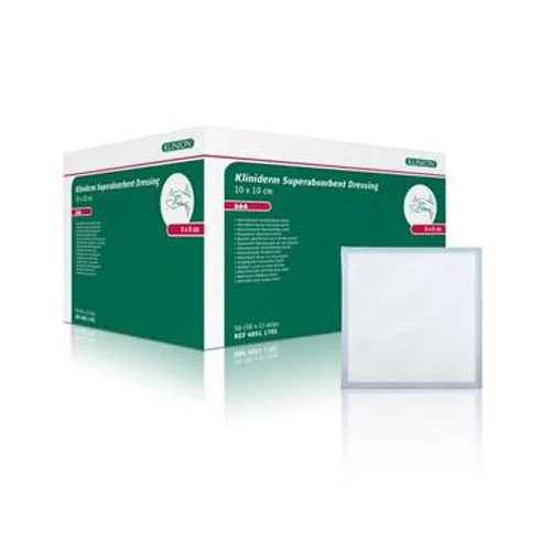 Kliniderm Super absorberende bandasje 10x10cm - 50 stk v:5624074
