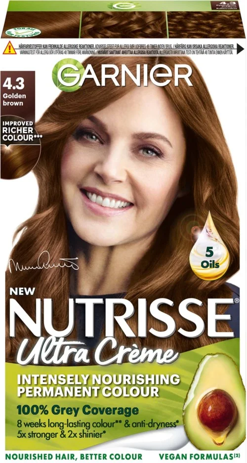 Garnier Nutrisse Ultra Créme Permanent Color 4.3 Golden Brown v:8609765 Garnier Nutrisse Ultra Créme Permanent Color 4.3 Golden Brown v:8609765