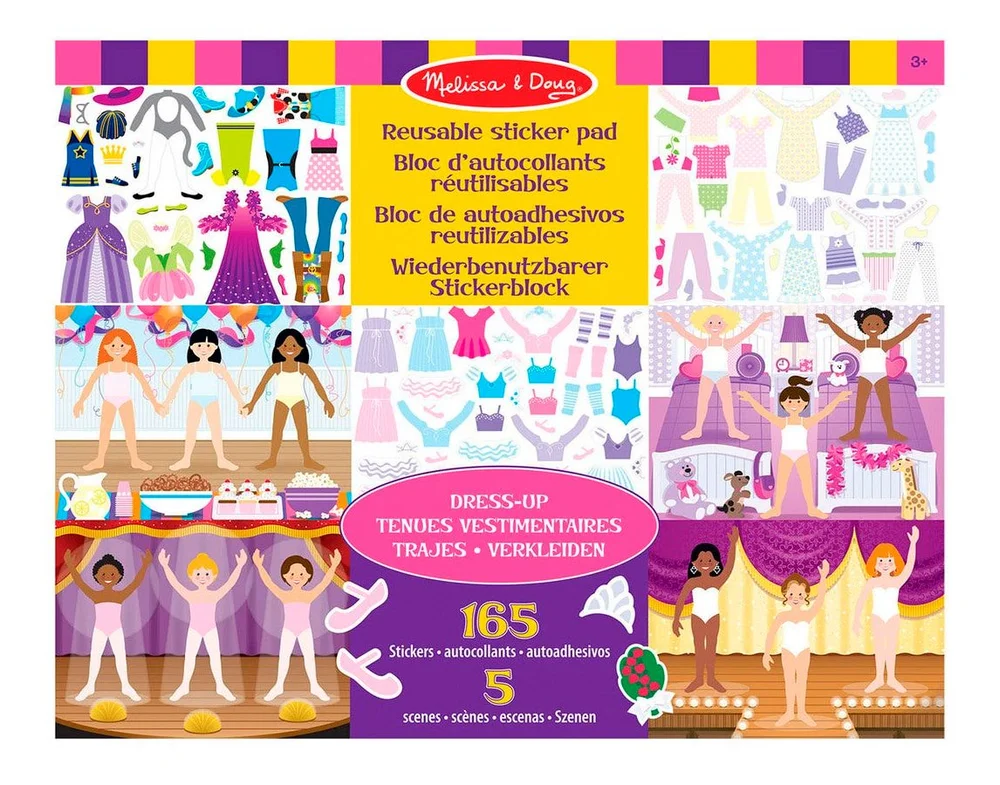 Melissa & Doug Klistremerkehefte Gjenbrukbart – Utkledning – 1 stk. v:3165960