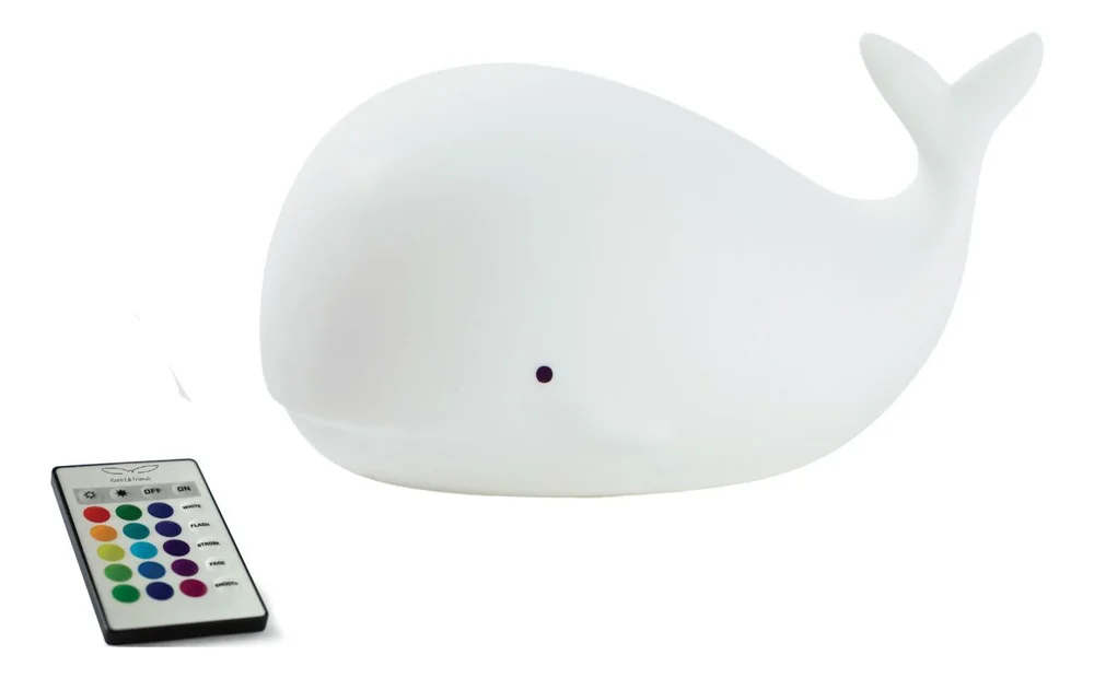 Rabbit & Friends Hval Lampe m. Fjernkontroll Hvit – 1 stk. v:2793309