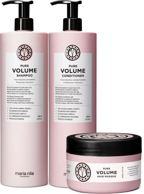 maria nila Pure Volume Bundle Shampoo 1000 ml & Conditioner 1000 ml & Masque 250 ml v:8728492