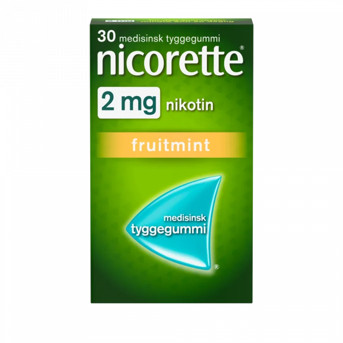 Nicorette 2 mg tyggegummi fruitmint 30 stk v:3315030