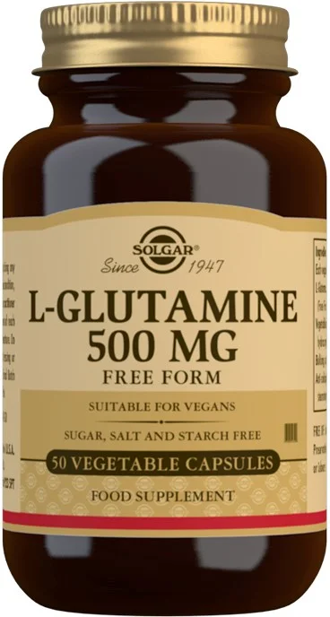Solgar L-Glutamine 500 mg Vegetable Capsules 50 stk v:6970767 Solgar L-Glutamine 500 mg Vegetable Capsules 50 stk v:6970767