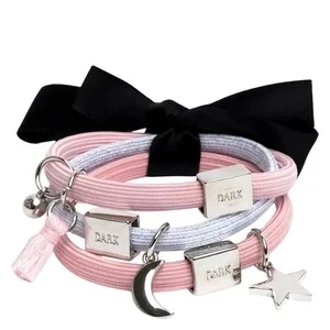 DARK Hair Ties Charm Combo Roses With Silver 3pcs v:3671796 DARK Hair Ties Charm Combo Roses With Silver 3pcs v:3671796
