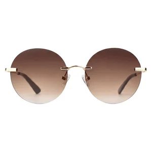 GLAS Grace Gold Rimless Sunglasses v:4362707