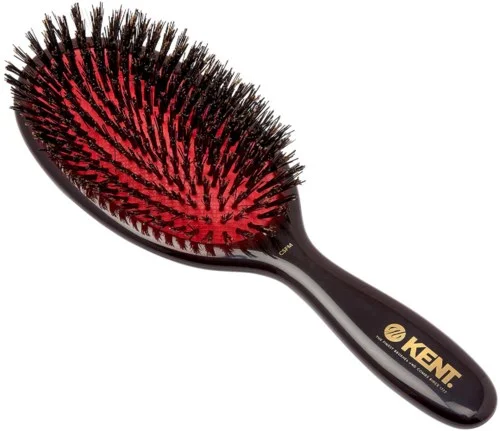 Kent Brushes Classic Shine Medium Black Bristle Hairbrush v:1580454