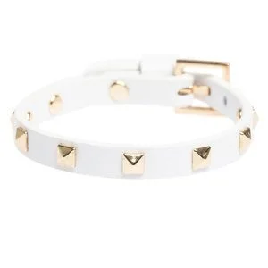 DARK Leather Stud Bracelet Mini White v:4768685