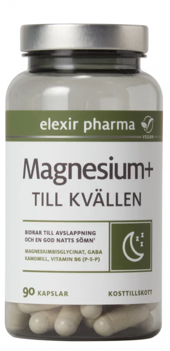 Elexir Pharma magnesium+ til kvelden 90 kapsler | for avslapning v:7299503 Elexir Pharma magnesium+ til kvelden 90 kapsler | for avslapning v:7299503