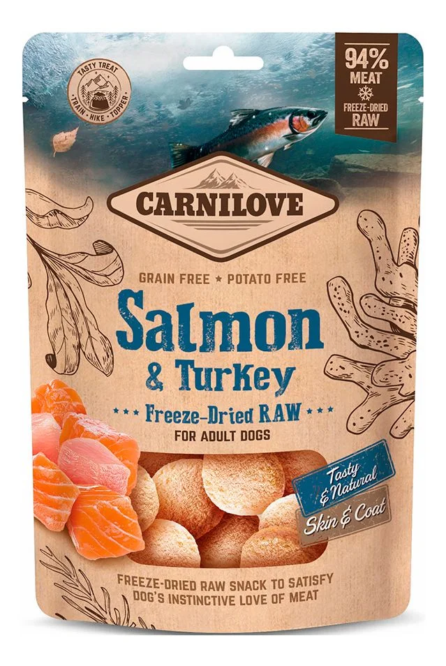 Carnilove Freeze-Dried Raw Snacks Salmon & Turkey – 60 g. v:9024108