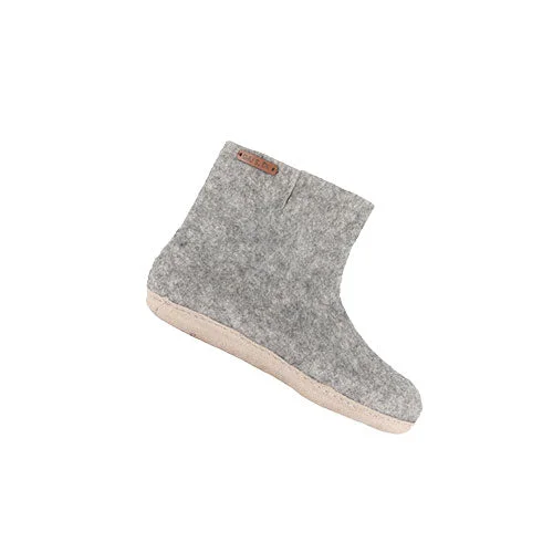 Ullstøvel m. Lærsåle Light Grey | 46 v:4978565 Ullstøvel m. Lærsåle Light Grey | 46 v:4978565