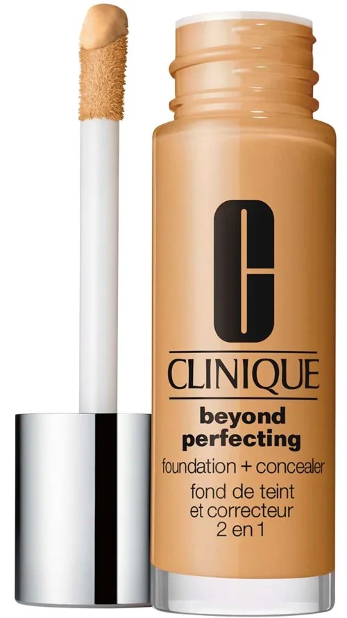 Clinique Beyond Perfecting Foundation + Concealer Honey Wheat v:6820053 Clinique Beyond Perfecting Foundation + Concealer Honey Wheat v:6820053