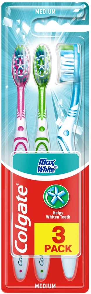Colgate Toothbrush MaxWhite 3-pack v:5242123 Colgate Toothbrush MaxWhite 3-pack v:5242123