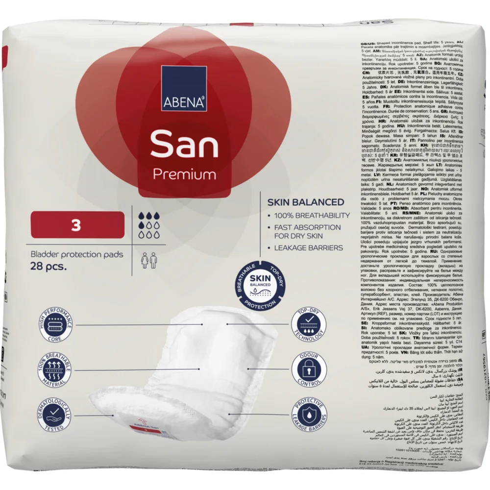 San 3 Kroppsformet Inkontinensbeskyttelse med teip Premium v:6250122