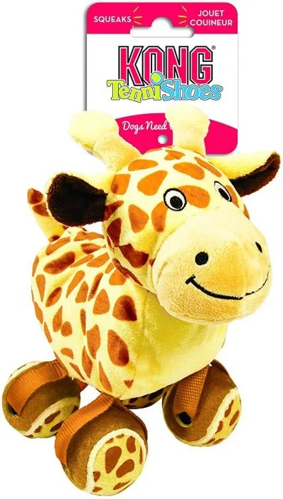 KONG TenniShoes Giraffe Hundeleke Brun S v:8982564