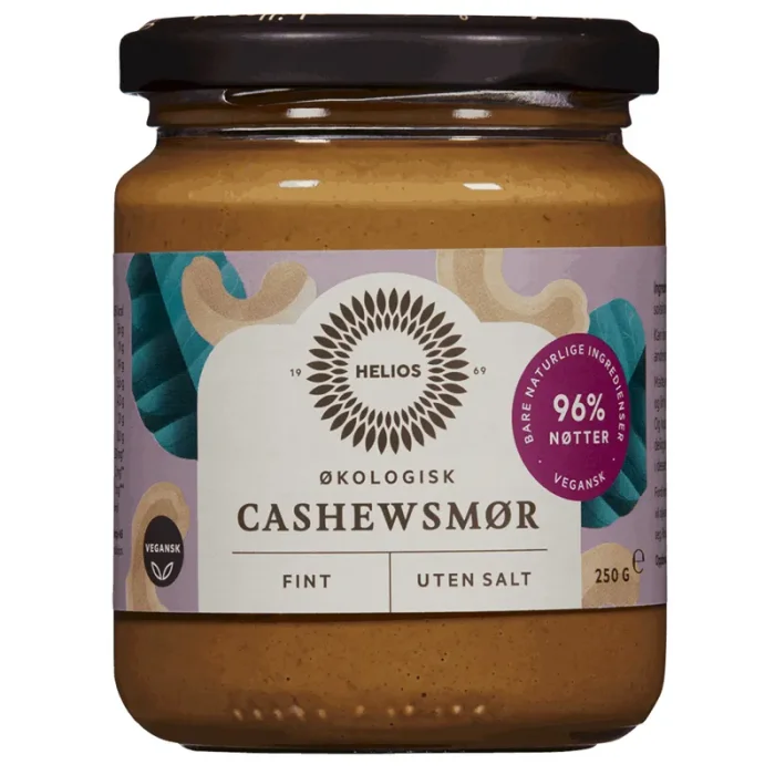 Helios Økologisk Cashewnøttsmør Fint 250 g v:7805238 Helios Økologisk Cashewnøttsmør Fint 250 g v:7805238